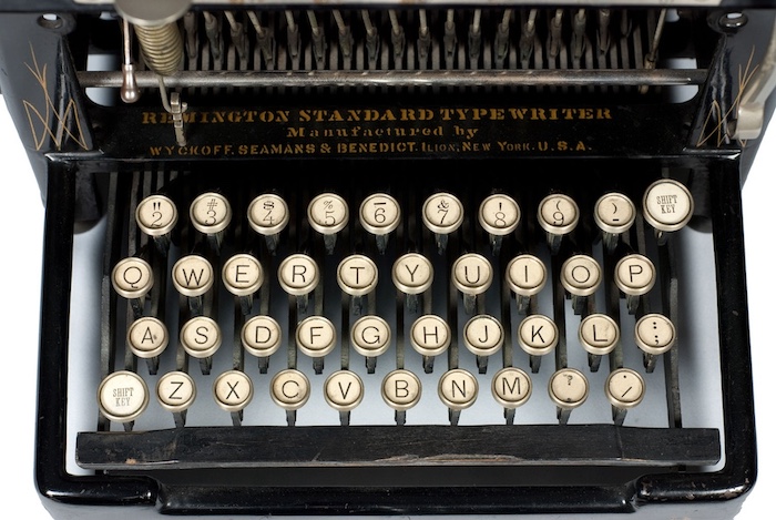 A Remmington No. 2 typewriter